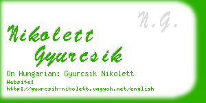 nikolett gyurcsik business card